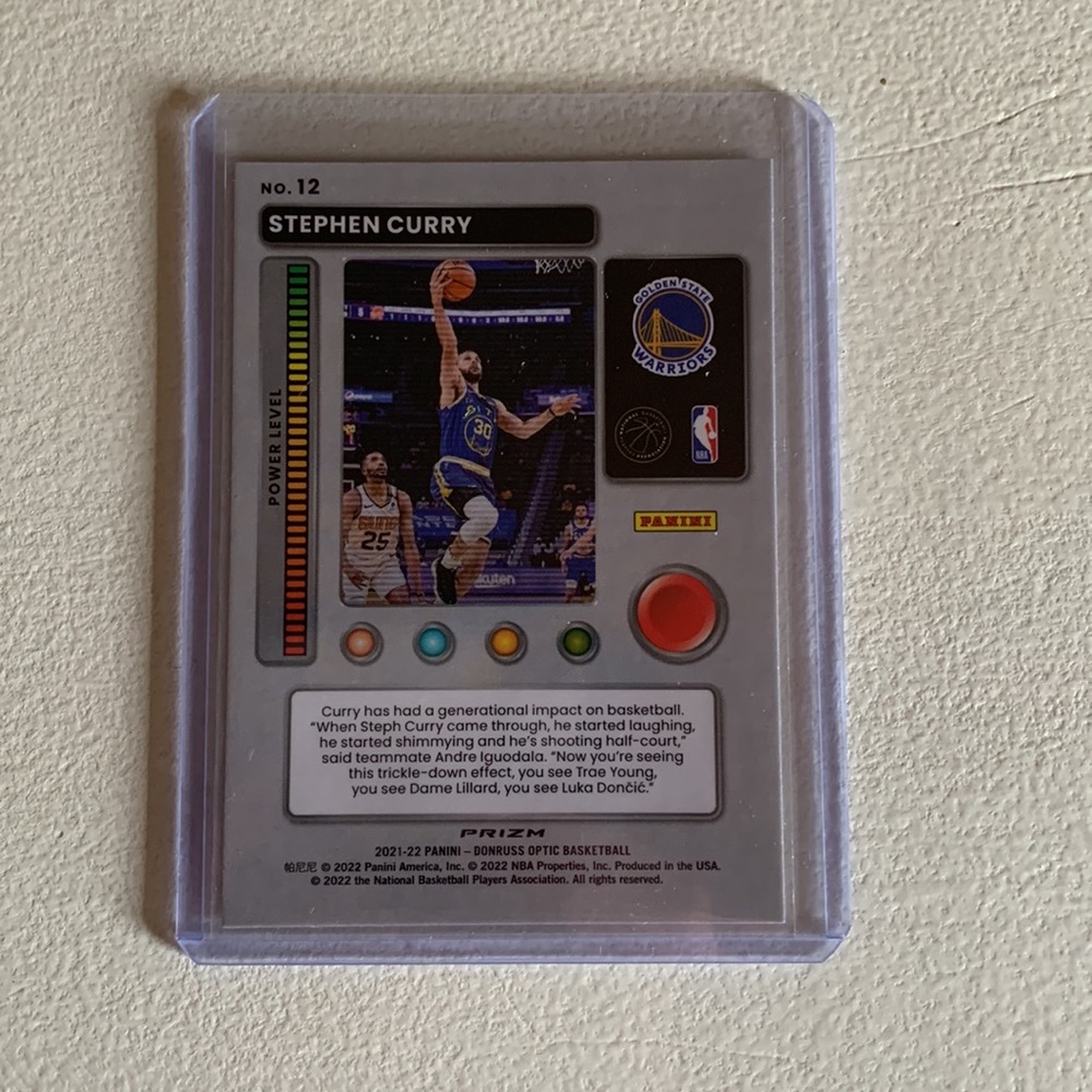 Steph Curry Optic Donruss Panini - Picture 2 of 2
